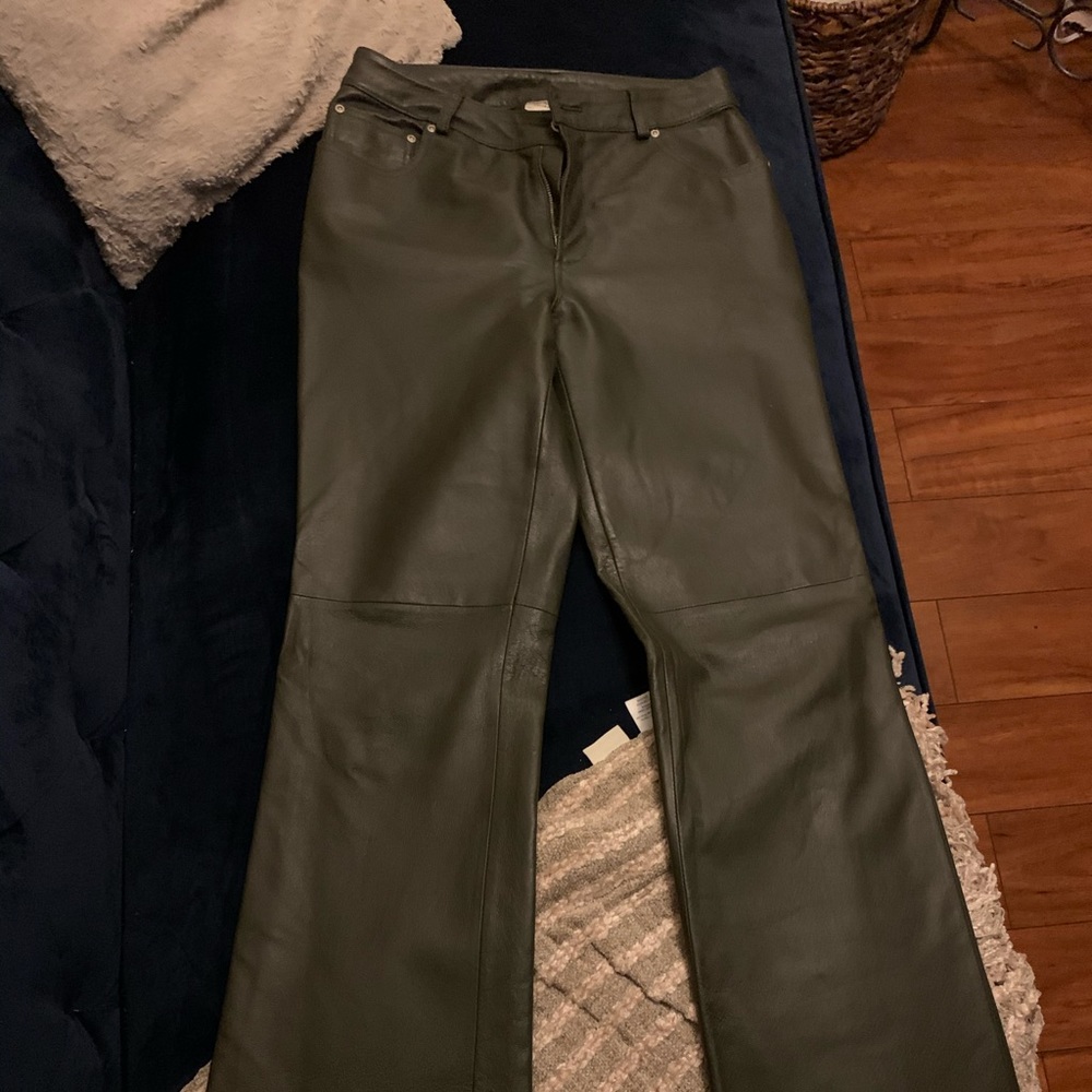 Genuine leather pants